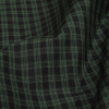 Balenciaga Italian Black and Forest Plaid Cotton Poplin - Detail | Mood Fabrics