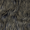 Navy and Light Taupe Striped Feathery Luxury Faux Fur | Mood Fabrics