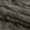 Ivory and Black Tipped Long Pile Luxury Faux Fur - Folded | Mood Fabrics