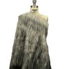 Ivory and Black Tipped Long Pile Luxury Faux Fur - Spiral | Mood Fabrics
