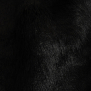 Black Textured Short Pile Luxury Faux Fur - Detail | Mood Fabrics