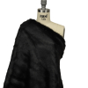 Black Textured Short Pile Luxury Faux Fur - Spiral | Mood Fabrics