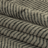 Gray and Black Chevron Ribbed Luxury Faux Fur - Folded | Mood Fabrics