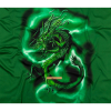 Balenciaga Italian Green and Black Dragon and Smoke Stretch Cotton Twill Panel - Full | Mood Fabrics