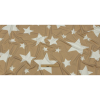Beige and Star White Stars Stretch Polyester and Rayon French Terry - Full | Mood Fabrics