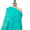 Turquoise Abstract Tonal Luxury Faux Fur - Spiral | Mood Fabrics