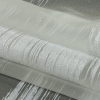 Metallic White Sleek Streaks Luxury Burnout Brocade - Folded | Mood Fabrics