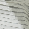 Metallic White Waves Pleated Luxury Burnout Brocade - Detail | Mood Fabrics
