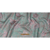 Metallic Pink, Sky and Aqua Crackled Floral Luxury Brocade - Full | Mood Fabrics
