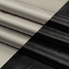 Olwyn Metallic Black and Silver Double Faced Luxury Mikado - Folded | Mood Fabrics