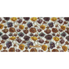 Brown, Olive and Ochre Painterly Blooms Cotton Lawn - Full | Mood Fabrics