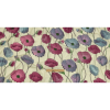 Fuchsia, Baby Blue and Pale Yellow Big Poppies Cotton Lawn - Full | Mood Fabrics