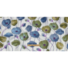 Blue, Olive and Purple Big Poppies Cotton Lawn - Full | Mood Fabrics
