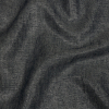 Metallic Silver and True Navy Foiled Medium Weight Linen Woven | Mood Fabrics