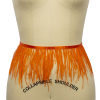 Orange Single Ply Ostrich Feather Fringe Trim - 5" - Folded | Mood Fabrics