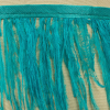 Turquoise Single Ply Ostrich Feather Fringe Trim - 5" - Detail | Mood Fabrics