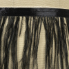 Black Single Ply Ostrich Feather Fringe Trim - 5" - Detail | Mood Fabrics