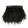 Black Two Ply Ostrich Feather Fringe Trim - 5" | Mood Fabrics