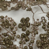 Luxury 3D Mink Floral Stripes Puffy Glitter Tulle - Detail | Mood Fabrics