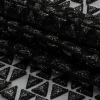 Luxury 3D Black Triangle Rows Puffy Glitter Tulle - Folded | Mood Fabrics
