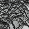 Metallic Black Abstract Corded and Sequined Glitter Tulle - Detail | Mood Fabrics