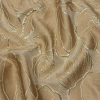 Metallic Gold and Tan Outlined Florals Luxury Brocade | Mood Fabrics