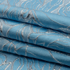 Metallic Silver and Baby Blue Outlined Florals Luxury Brocade - Folded | Mood Fabrics