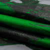 Metallic Black and Green Painterly Geometrics Luxury Burnout Brocade - Folded | Mood Fabrics