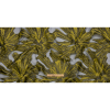 Metallic Black and Golden Olive Firework Flowers Luxury Burnout Brocade - Full | Mood Fabrics