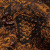 Metallic Alloy Orange and Black Abstract Luxury Burnout Brocade - Detail | Mood Fabrics