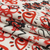 Mood Exclusive Red Spontaneous Collaboration Stretch Cotton Canvas - Folded | Mood Fabrics