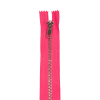 Hot Pink and Silver T5 Closed End Metal Zipper - 36" - Detail | Mood Fabrics