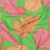 Mood Exclusive Lime Valley of Lilies Stretch Cotton Sateen | Mood Fabrics