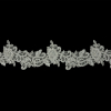 Silver Floral Beaded Bridal Lace Trim with Silver Cording - 2.5" | Mood Fabrics