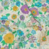 Mood Exclusive Blue Wonderblooms Stretch Cotton Sateen | Mood Fabrics