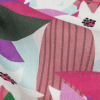 Pink, Green and Aqua Animated Tropics Medium Weight Linen Woven - Detail | Mood Fabrics