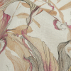 Beige and Pink Flowing Florals Medium Weight Linen Woven - Detail | Mood Fabrics