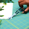 Mood Metallic Blue Double Curve Scissors with Matte Rubber Grips - 6" - Blog | Mood Fabrics