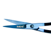 Mood Metallic Blue Double Curve Scissors with Matte Rubber Grips - 6" - Folded | Mood Fabrics