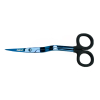 Mood Metallic Blue Double Curve Scissors with Matte Rubber Grips - 6" | Mood Fabrics