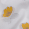 Italian White, Goldenrod and Gray Floral Cotton Jacquard - Detail | Mood Fabrics