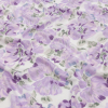 Purple, Olive and White Floral Cotton and Viscose Jersey | Mood Fabrics