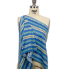 Country Blue, Yellow and Mint Geometric Stripes Stretch Rayon Sweater Knit - Spiral | Mood Fabrics