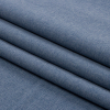 Heathered Denim Blue Recycled Polyester Chambray-Look Woven - Folded | Mood Fabrics