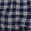 Blue and Gray Plaid Cotton Flannel | Mood Fabrics