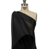 Quinn Black Shimmering Polyester Twill Organdy - Spiral | Mood Fabrics