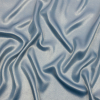 Valeria Blue and Silver Foiled Ultra-Smooth Polyester Georgette | Mood Fabrics