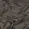 Melia Black Abstract Pleated Polyester Chiffon with Gold Foil | Mood Fabrics