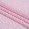 Wylie Pink and White Checkered Polyester and Cotton Seersucker - Folded | Mood Fabrics