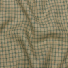 Green and Beige Checked Lightweight Linen Woven | Mood Fabrics